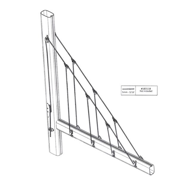 Lazy Jack System (4-Leg) – Boats 39'-46'